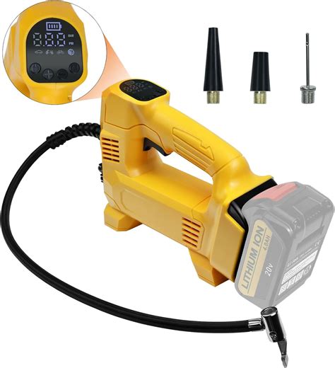 Cordless Tire Inflator Air Compressor for 20V Dewalt Battery, 150PSI ...