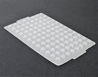 Silicone Sealing Mat for 96-well PCR Plate, Clear Transparent, Pack of ...