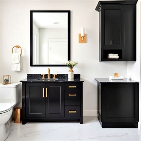 25 Bathrooms with Black Cabinets You Can Copy
