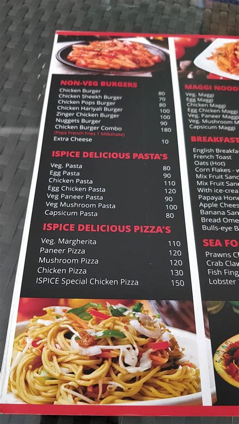Menu at iSpice - Resto Cafe, Bengaluru