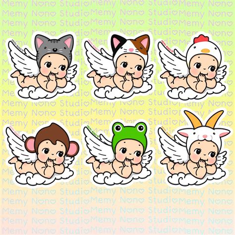 Sonny Angel Stickers Kewpie Stickers Relaxing Sonny Angel Stickers ...