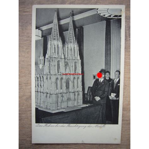 Adolf Hitler visits matchstick model of Cologne Cathedral, Sammlermarkt ...