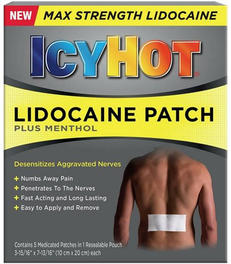 Icy Hot Lidocaine Patch Plus Menthol 5 ea Pack of 6 India | Ubuy