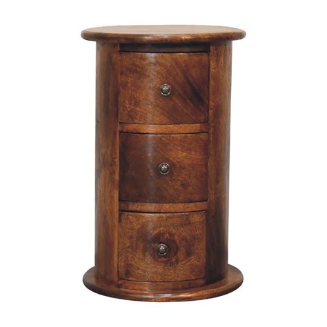 Mini Chestnut Drum Chest - ArtisanFurniture.in
