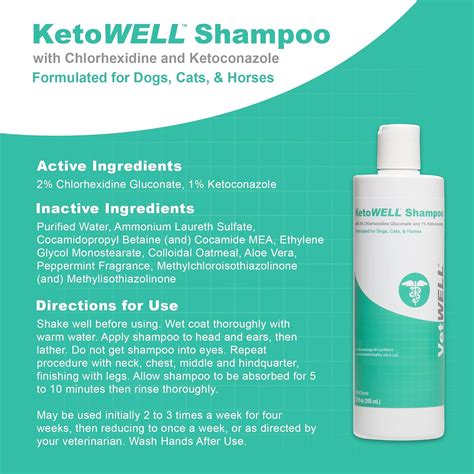 Buy VetWELL Ketoconazole Chlorhexidine Shampoo for Dogs & Cats ...