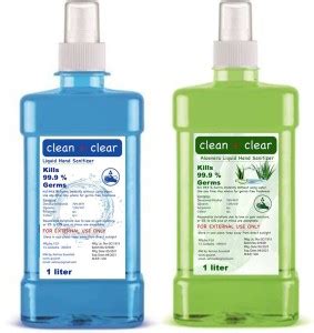 clean + clear 1 + 1 LITRE JASMINE & ALOE VERA HAND SANITISER SPRAY ...