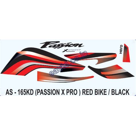 Graphics Sticker Set for Hero Passion X Pro | Type 2 | Red Vehicle | B
