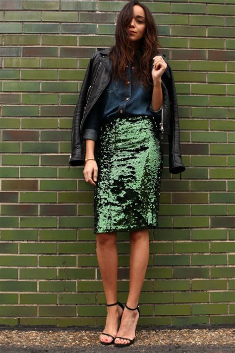 Sequin skirt outfit examples online