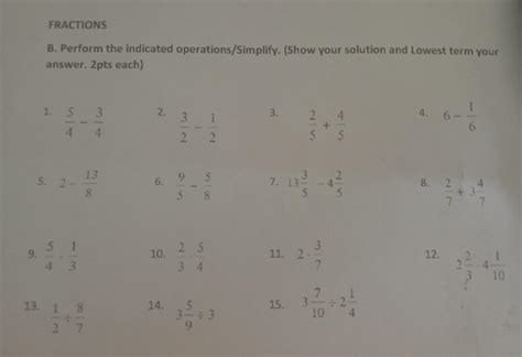 PERFORM THE INDICATED OPERATIONS/SIMPLIFY. FRACTIONS. - Brainly.in