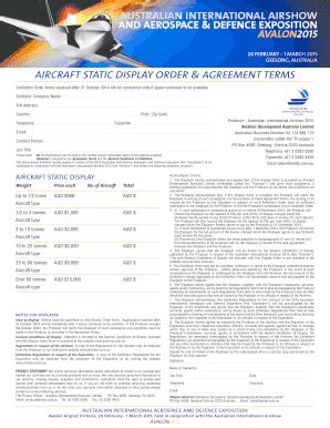 Fillable Online AS2015 AIRCRAFT STATIC order formAS2015 AIRCRAFT STATIC ...