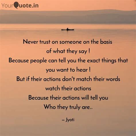 Never trust on someone on... | Quotes & Writings by Jyoti Patra | YourQuote