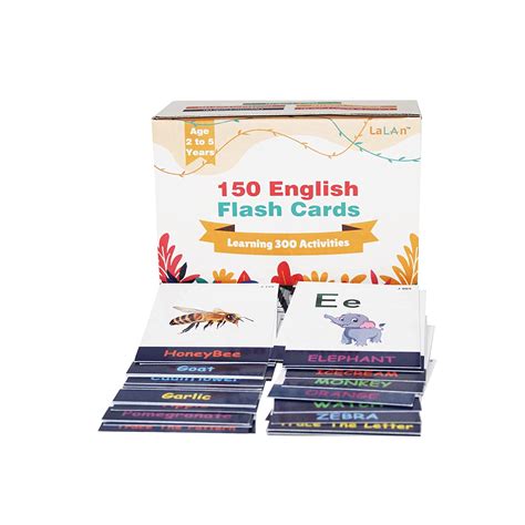 Buy Kidsactivitycards.com 150 English Learning Activity Flash Cards for ...
