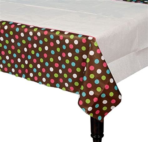 Amscan Party Ready Disposable Multicolored Polka Dot Plastic Lined ...