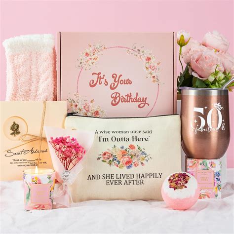 Amazon.com: 50th Birthday Gifts for Women, Fabulous Spa Gift Baskets ...