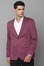 Buy Men Purple Slim Fit Textured Casual Blazer Online - 898065 | Allen ...