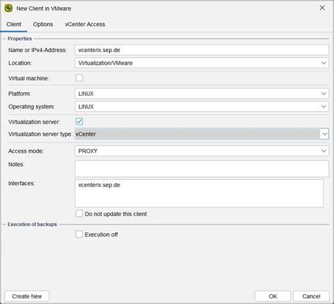 Source:VMware Client Configuration - SEPsesam