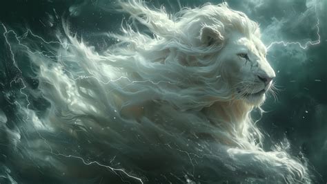 Lion Wallpaper 4k, White lion, Wildlife