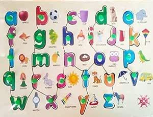 Indian Handicraft Wooden Small Alphabets ABC Montessori Learning and ...