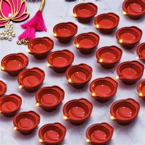 Buy HOMFIL® Water Sensor Diya Set | Electric Flameless & Smokeless Diya ...