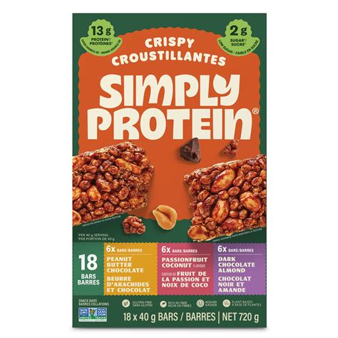 Simply Protein Crispy Snack Bars, 18 × 40 g | Costco