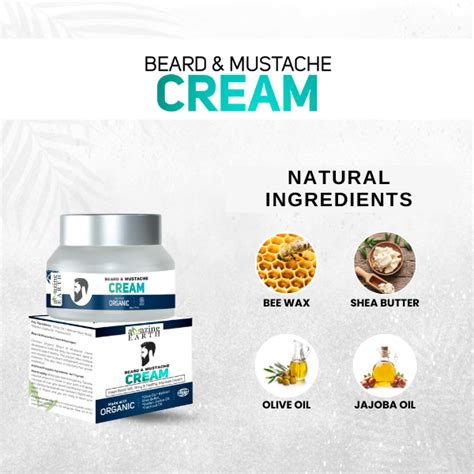 AMAzing EARTH Beard & Mustache Cream - Organic Beard Cream – Vegetal Shop