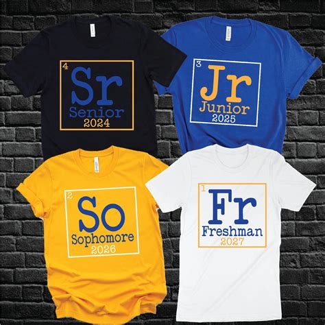 Teen Shirts: High School Class Element Shirt/freshmen/sophomore/junior ...