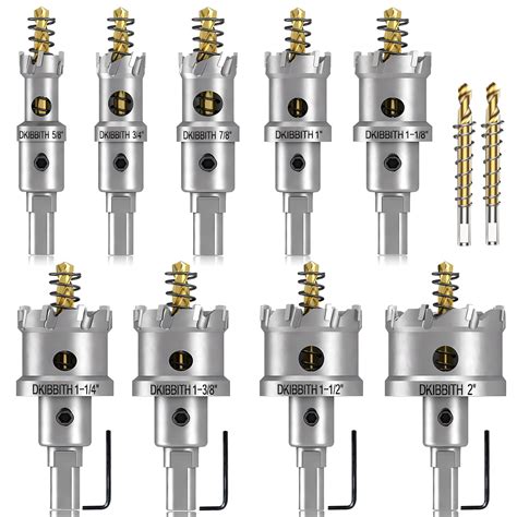 Snapklik.com : 11 Pcs TCT Hole Saw Set,5/8” To 2” Heavy-Duty Tungsten Carbide Hole Saws Kit For ...