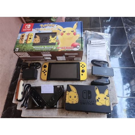 Jual Nintendo Switch Pokemon Lets Go Pikachu Limited Edition Fullset 00 ...