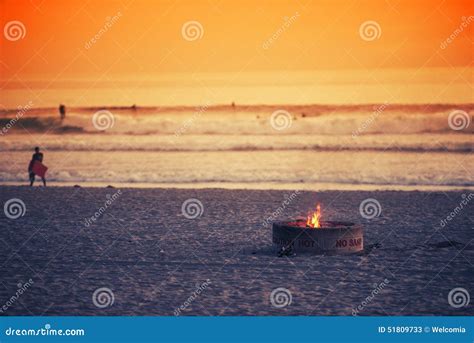 Beach Fire Pit stock image. Image of recreational, ocean - 51809733