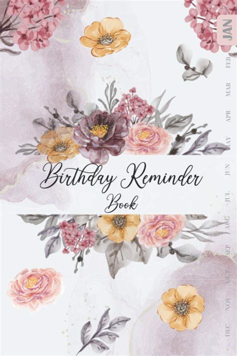 Birthday Reminder Book: Event Calendar Notebook with Tabs for Recording ...