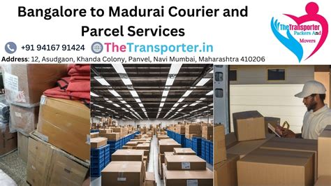 Courier Bangalore to Madurai | Fast Parcel Booking Online