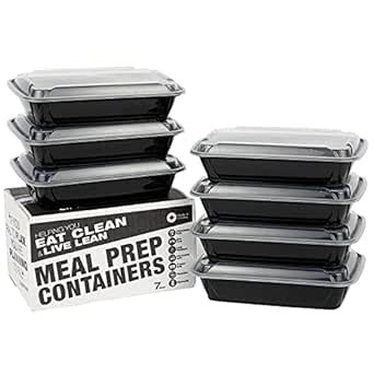 Healthy Meal Prep Containers - Certified BPA-free - Reusable, Washable ...