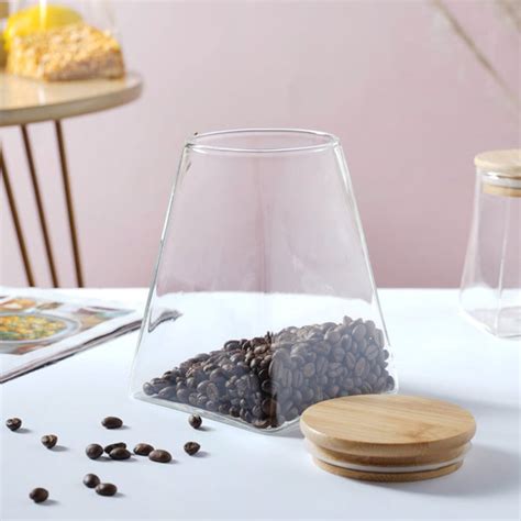 Glass Jar With Wooden Lid - Extra Large