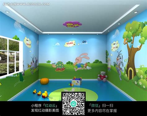 幼儿园活动室壁纸画图片免费下载_红动中国