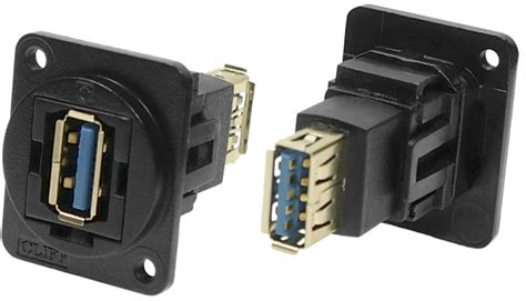 RS PRO | RS PRO Straight, Panel Female/Female- 2 Port Type USB Type A ...