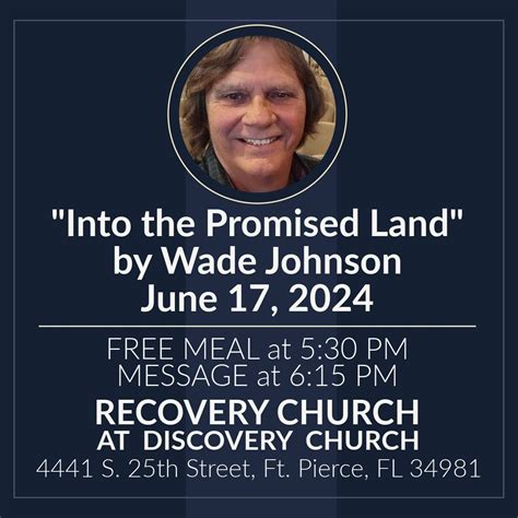 FREE MEAL & “INTO THE PROMISED LAND” MESSAGE BY WADE, 4441 S 25th ...