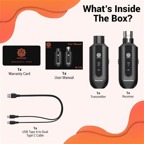 DIGIMORE UHF Wireless XLR Transmitter and Receiver | Up to 100ft Range ...