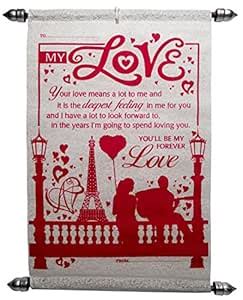 Love Greeting Cards for Girlfriend - Love Scroll Greeting Card : Amazon ...