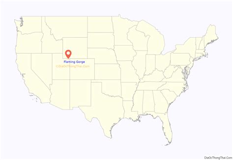Map of Flaming Gorge CDP - Thong Thai Real