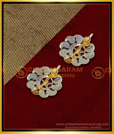 Buy 1 Gram Gold Golden Flower Design Hair Clips for Women