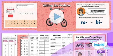 Prefixes bi- and re-Lesson Plan