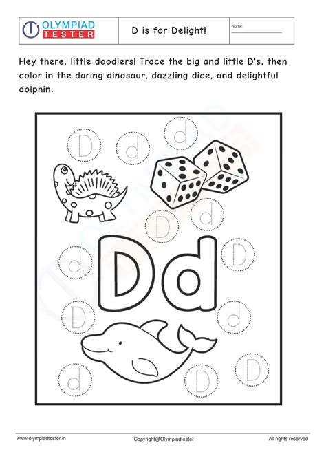 Letter D Worksheets
