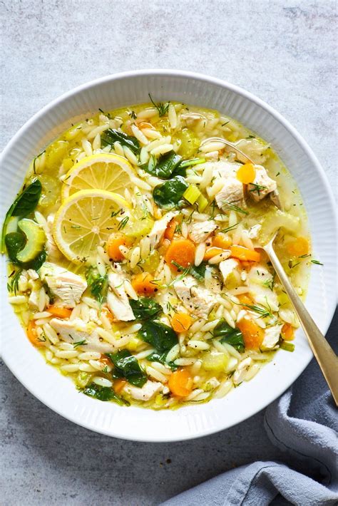 Greek lemon chicken soup with orzo avgolemono – Artofit