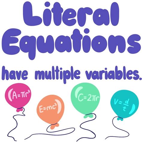 What Is a Literal Equation? - Expii