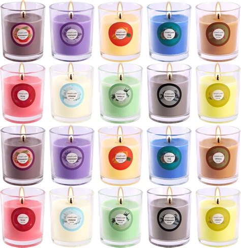 Amazon.com: 20 Pack Strong Scented Candles Gift Set with 10 Fragrances ...