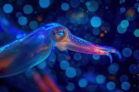 Bioluminescence squid background reptile animal | Free Photo - rawpixel