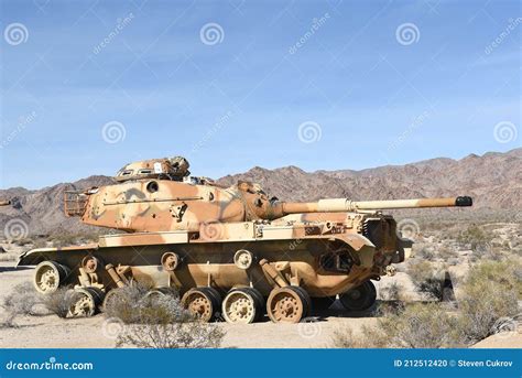 CHIRIACO SUMMIT, CA - DECEMBER 10, 2016: an M60 Tank. the Derelict ...