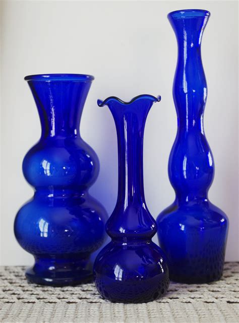 Cobalt Blue Glass Vase Antique at Sam Meyer blog