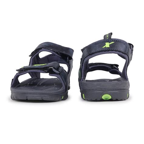 Sparx Darkgrey Neon Green Sandals for Men SS-684 | Sandals & Slippers ...