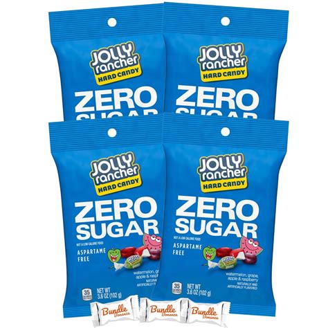 Jolly Rancher Zero Sugar Assorted Sugar Free Candy, 3.6Oz (4 Pack) W ...